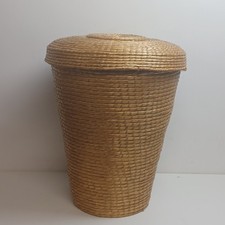 Large Rattan Woven Storage Basket Laundry Toy Box Blanket Box With Lid
