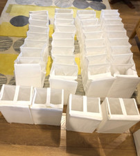 Cupboard hanging storage IKEA SKUBB 16578 shelving and boxes white canvas fabric