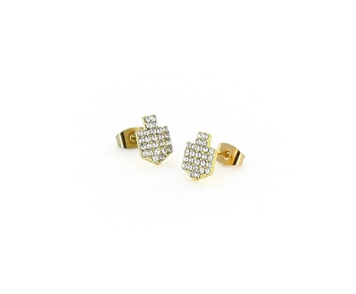 Chanukah earrings dreidel - chanukah, earrings,