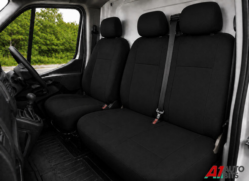 Quality black fabric seat - black,