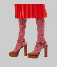 Gucci Pink GG Long Socks Size