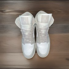 Size 10 Jordan 1 Mid College Grey - Biege Linen Bone - Refurbished (No Shoe Box)
