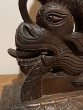 Hand-Carved Wooden - Dragon Sculpture - Lamp Base - 1940s  Re wired China Japan 