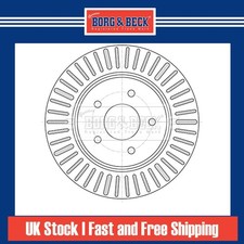 2x Brake Discs Vented For Nissan Leaf ZE1 Electric Borg & Beck Rear 432064CE0A