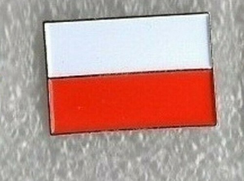 Polish flag pin badge - ., red