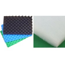 Fish Pond Filter 3Pk Of Sponge Foam or 1x Wadding Fleece 4 Different Sizes