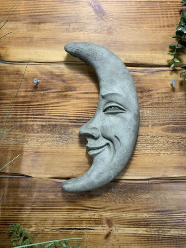 Stone garden moon face - moon, wall