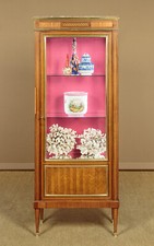 Small French Parquetry Vitrine Display Cabinet c.1930