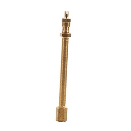 Brass tire valve extension - brass,