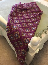 Handmade Crochet Granny Squares Blanket - Afghan Throw - New