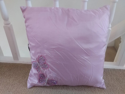 Pink lilac butterfly cushion - butterfly,