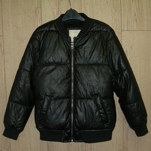 Zara boys black faux leather - zara,