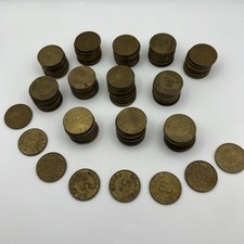 128 tokens assorted brass - x,