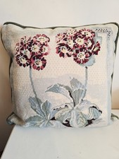 Mid C20th Needlepoint Woolwork Country House Cushion Floral Velvet Back