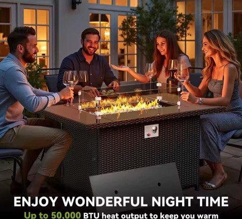 Outdoor propane gas fire pit - gas,