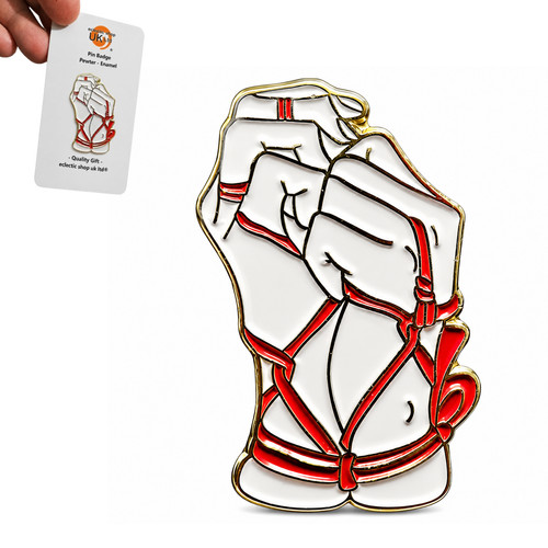 Shibari rope hands - hands, badge