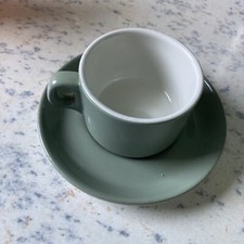 Royal Doulton Steelite  Hotelware, 8 Coffee Cups And Saucers, Sage Green,