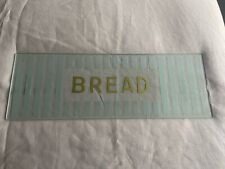 Vintage retro Hygena unit etched/gold glass panel "BREAD" grocers bakers MCM