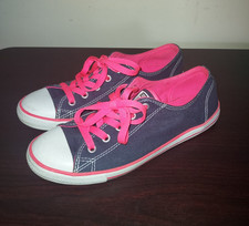 Converse All Star Womens Sneakers 7M Low Top Canvas Dainty Ox Athletic Navy