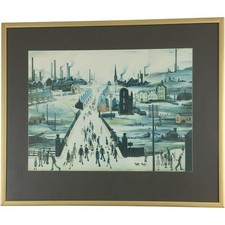 Framed LS Lowry Art The Canal