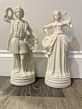 Parian style harvest figures - parian,