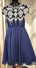 Navy/Silver 50s Style Evening