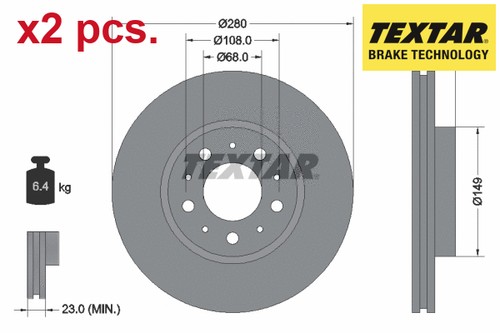 Pcs front brake disc set - pcs,