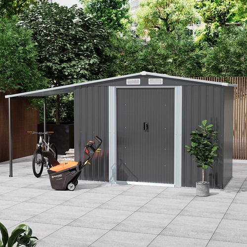 2in1 sheds galvanised steel - galvanised,