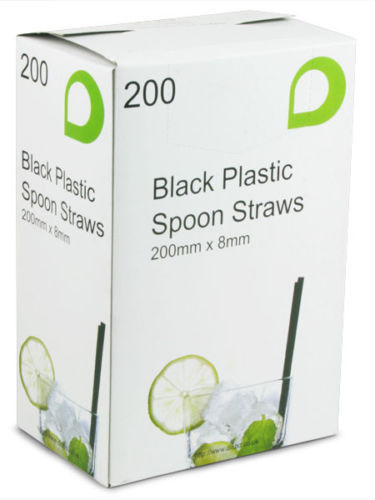 8mm black plastic - plastic, spoon