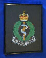 military badges EMBROIDERED ON FELT 10"x8" READY TO BE FRAME   RAMC