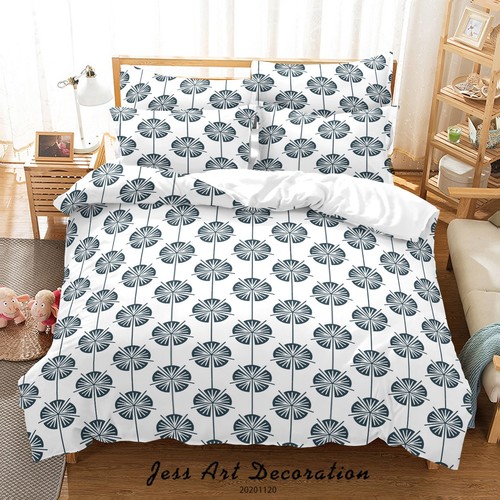 Japanese floral black white - 3d,