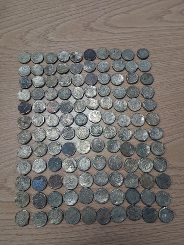 Damaged 120 old coins - damaged, £1