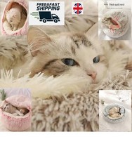 Pet Dog Cat Bed Round Plush