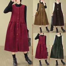 Womens Vintage Corduroy Pocket