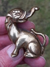 ANTIQUE CHINESE SMALL BRONZE MYTHICAL ELEPHANT BEAST SCROLL WEIGHT 18th CENTURY