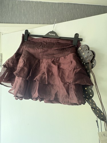 Burgundy mini skirt - burgundy,