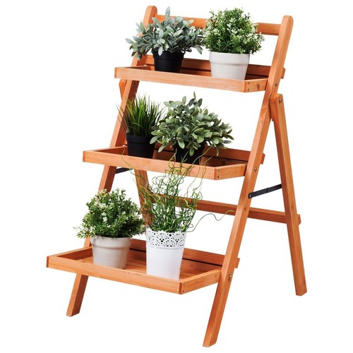 Gymax tier foldable ladder - foldable,