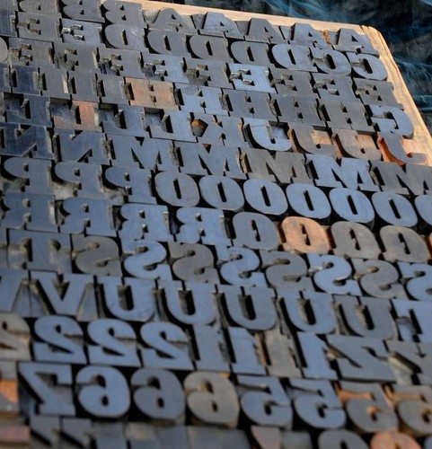 Letterpress wood printing - wood,