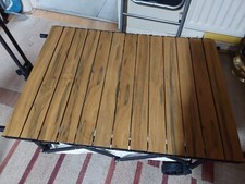 folding trolly on wheels   with table.