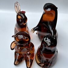 Joblot Wedgwood Amber Glass Cat Bear Otter Rabbit Spare Repair Craft AS IS