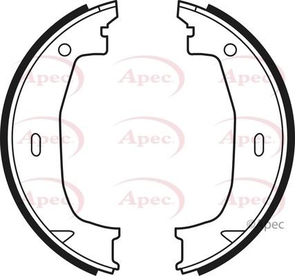 Rear axle parking brake - brake, shoes