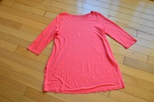 Eileen Fisher 3/4 Sleeve Organic Linen Tunic Dress Top Size M