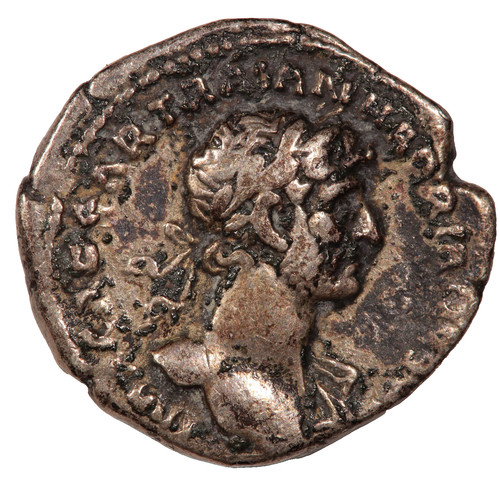 Roman silver denarius coin - denarius,