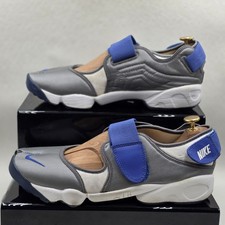 Nike Air Rifts Men's Size UK 9 Running Shoes Silver Royal Blue Split Toe