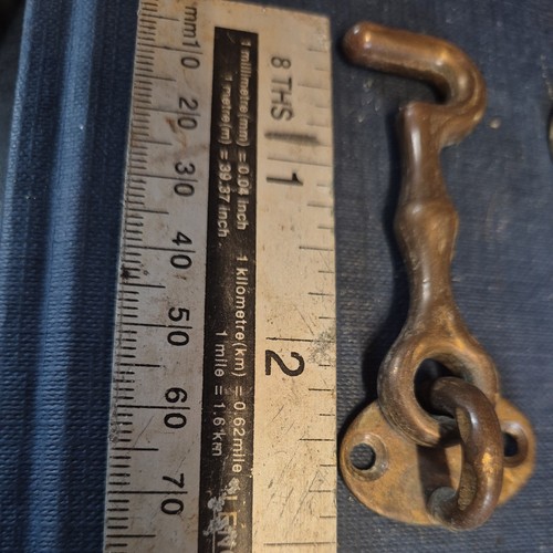 Antique old brass - door, latch