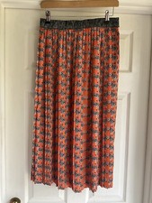 Helene Berman London Safari Zebra Pleated Midi Skirt Size 10