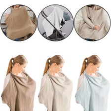Mum Breastfeeding Nursing Cover Up Baby Poncho Shawl Udder Cotton Blanket