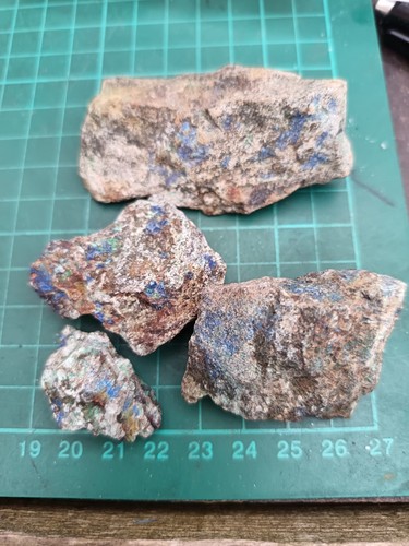 Azurite with malachite - azurite,