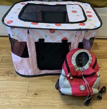 foldable pet playpen with pet bag
