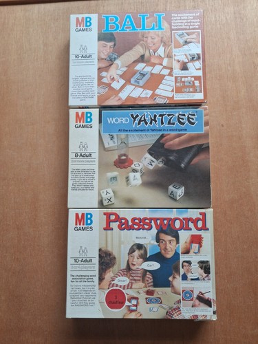 Vintage word board games - mb,